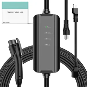 Level 2 EV Charger for All J1772 Electric Cars 16Amp 110V 25ft|NEMA 6-20 And 5-15 Plugs