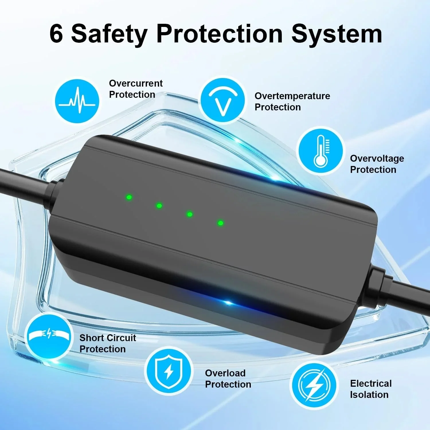 Level 2 Portable EV Charger for Tesla Models 3/Y/S/X 16Amp 110V|NEMA 6-20 And 5-15 Plugs - Image 5