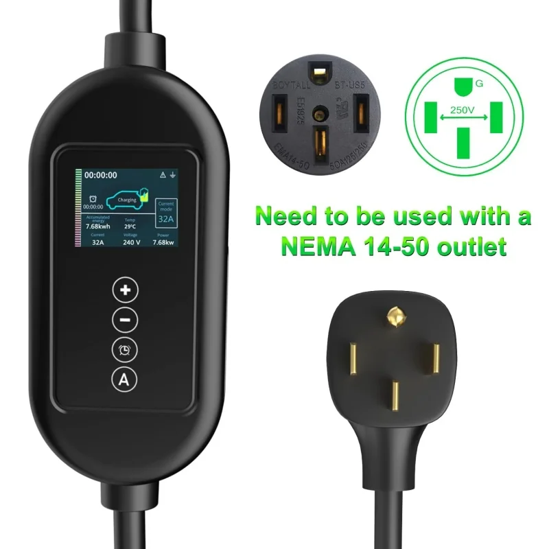 Portable Level 2 Tesla EV Charger | 240V | 40 Amp | NEMA 14-50 - Image 3
