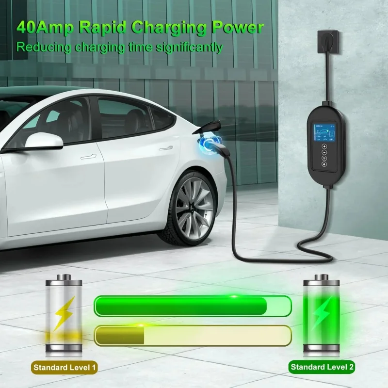 Portable Level 2 Tesla EV Charger | 240V | 40 Amp | NEMA 14-50 - Image 4