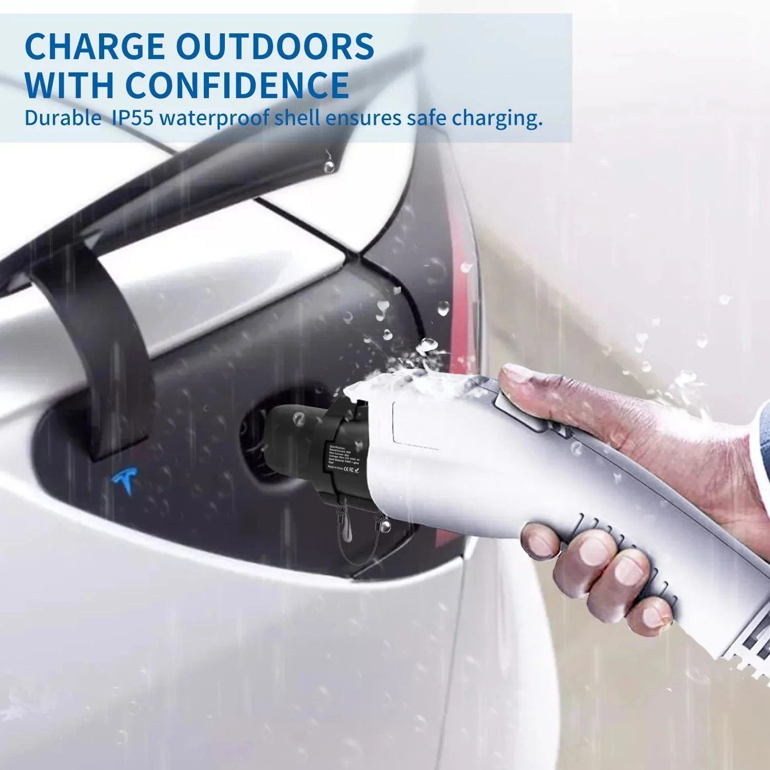 J1772 to Tesla EV Adapter | 250V | 80 Amp - Image 2